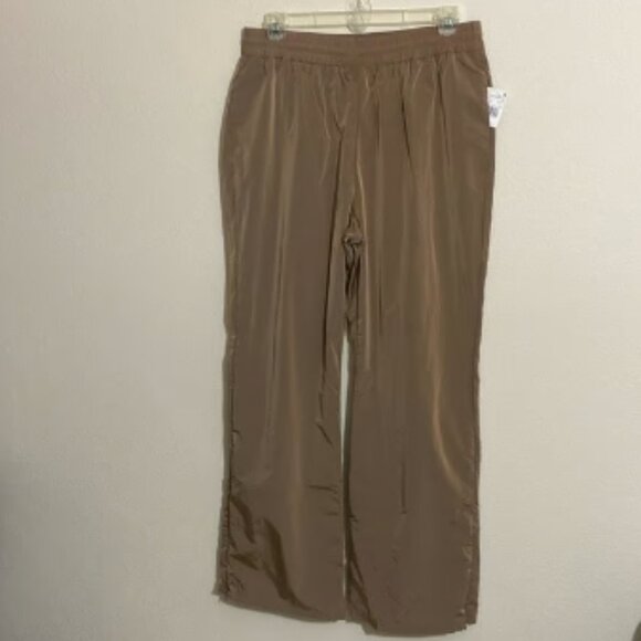 GOOD AMERICAN Women's High-Rise Wide-Leg Windbreaker Track Pants Size 4 - Picture 3 of 9